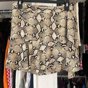 Snake print skirt